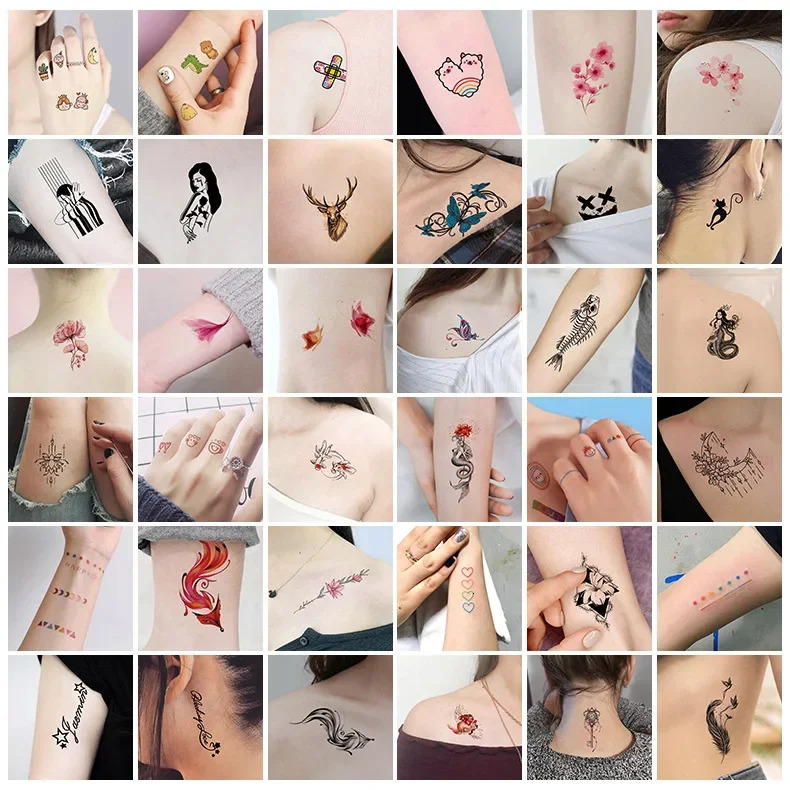 30pcsset Temporary Tattoos Sexy Tattoo for Woman Hands Arm Body Waterproof Female 250219