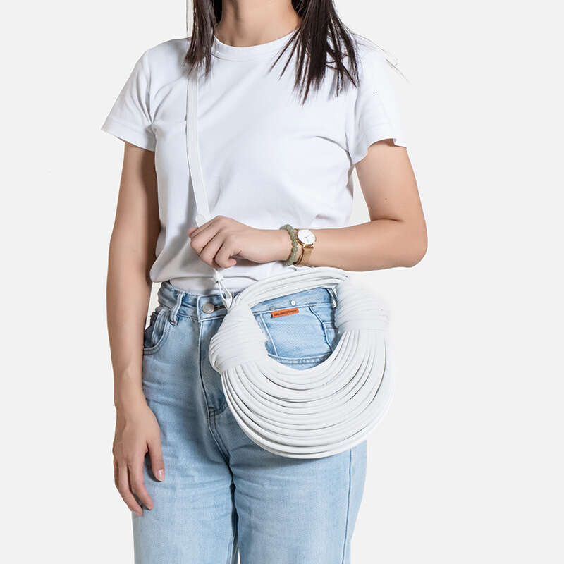 New Fashionable Hand Woven Handbag For Women, Niche Knotted Noodle Bag, Hand-Held Armpit Dumpling Bag