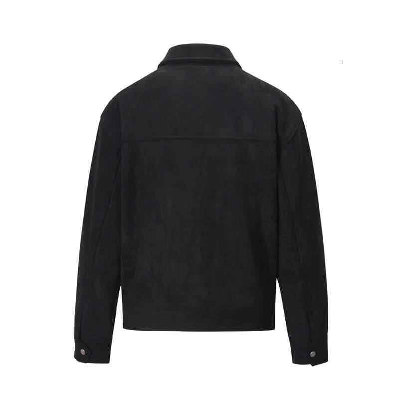 High Street Pockets Laper Zip-Up Suede Thick Coat Mens Retro Solid Windbreaker Loose Winter Jackets Oversize Casual Clothes