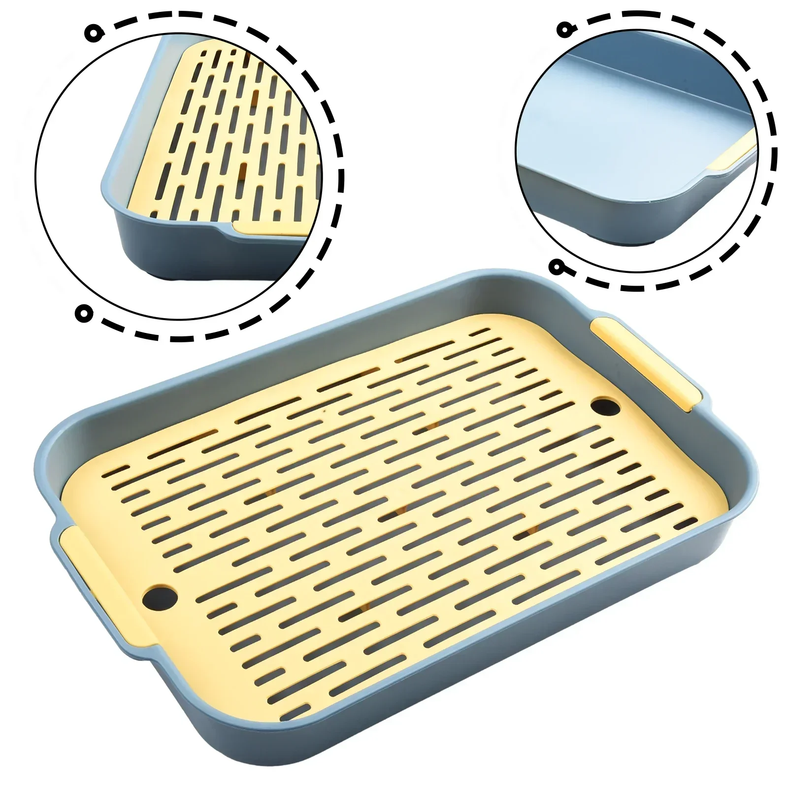 Pet Training Tray Rabbit Litter Tray For Pet’s Training Detachable Heightened Grid Design Large Space Toilet Box