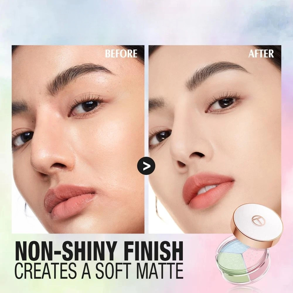 Wholesale 3-in-1 Loose Powder Face Powder Matte Long-lasting Oil Control 3 Colors Finishing Powder Korean Makeup 250305