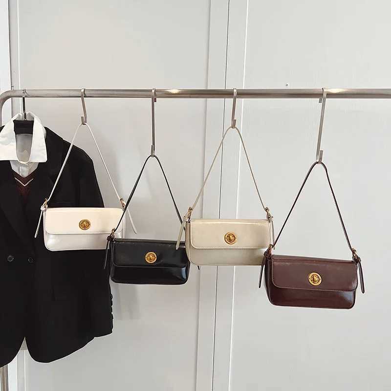 Simple Glossy Solid PU Square Shoulder Bags High Quality Compact Versatile Hasp Classic Style Crossbody Bags for Women 2025 Hot Y250303