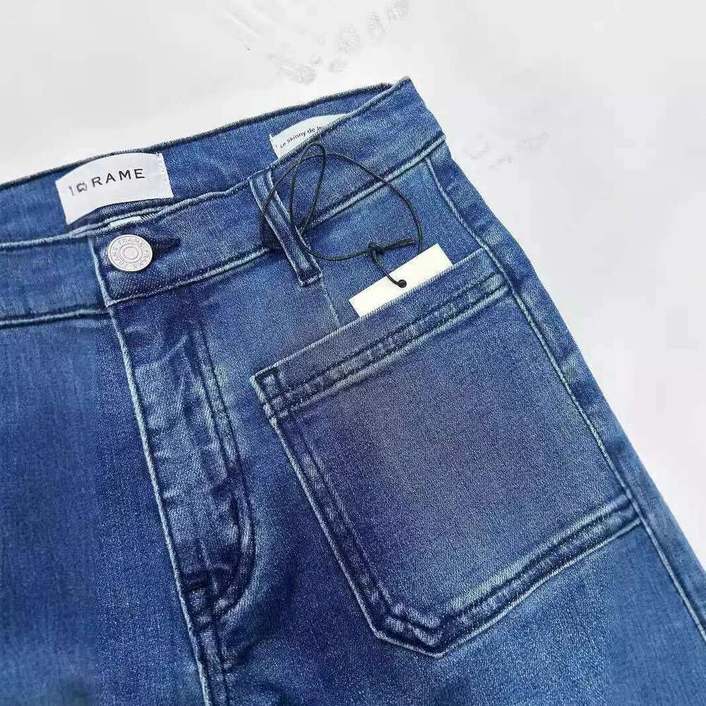 Women Wide Leg Jeans 2025 Pockets Design Casual Female High Waist Denim Long Pants