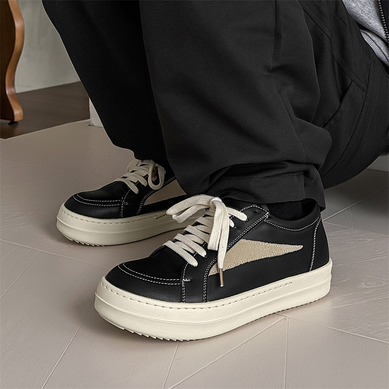 2025 New Niche Design Dark High Street Style Light Luxury High-quality Low Cut Men's Thick Soled Outdoor Sports Fashion Shoes Multifunctional Men