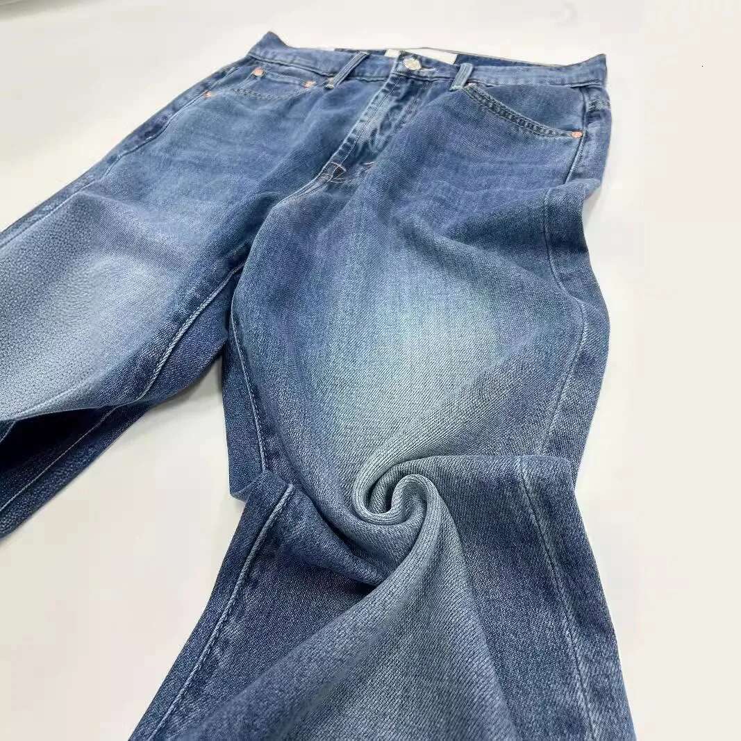 2024 Mid Waist Wide Legs Long Straight Jeans Pants For Women