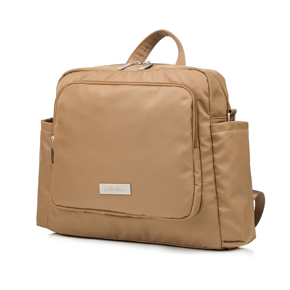 Soboba Diaper Bags for Mother Waterproof Large Capacity Solid Polyester Diaper Backpacks Travel Bag for born Baby 250304
