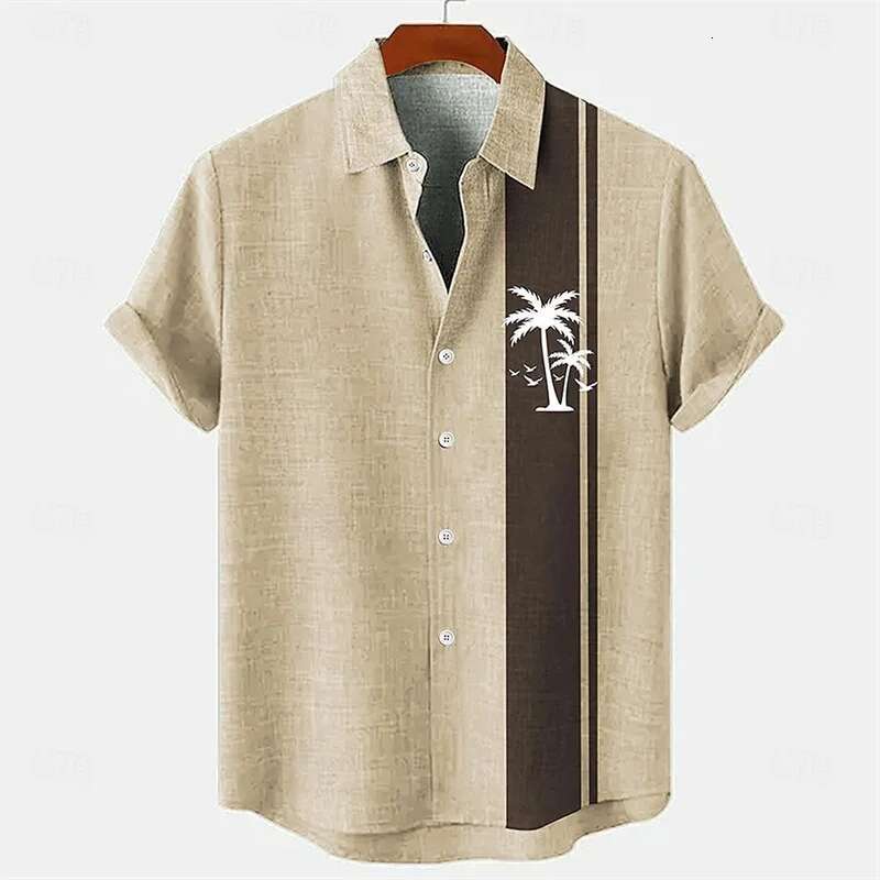 Men's New Designer Shirt Fashionable Button Blend Comfortable Daily Sports Breathable And Comfortable Top Short Sleeved Beach Summer Shirt Casual