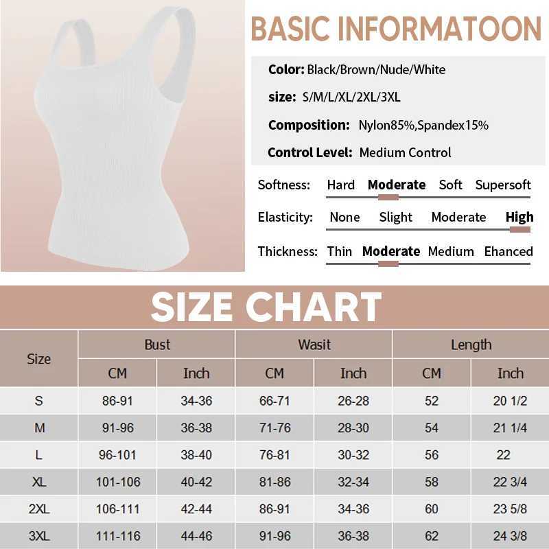 Womens compression formed vest abdominal control Camisas Faja seamless shaping top underwear waist training shirtXJ250304
