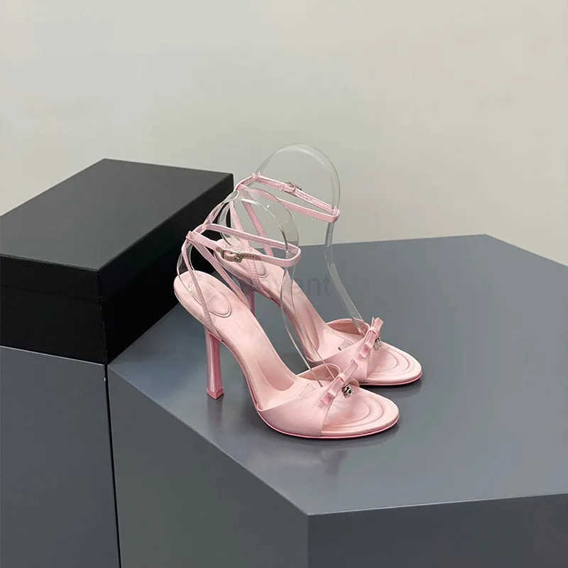 Wen Open Toe Ankle Strap Stiletto Heel Dress Sandals Elegant Wedding Party Shoe Pumps High Heel Summer Classic Sexy Rhine Z250304