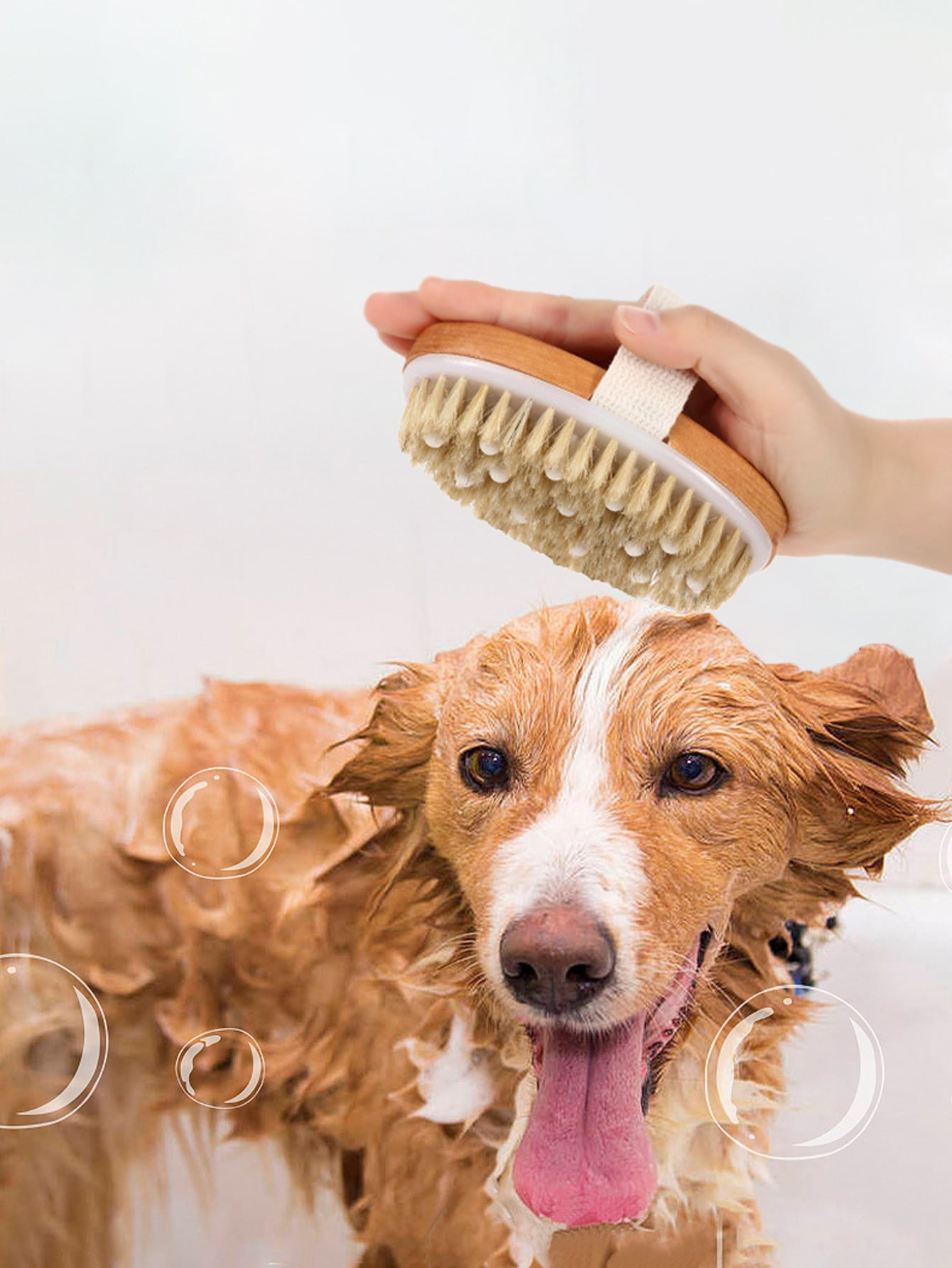 1pc-Pet bath brush for dogs and cats - bristles, gentle grooming and massage