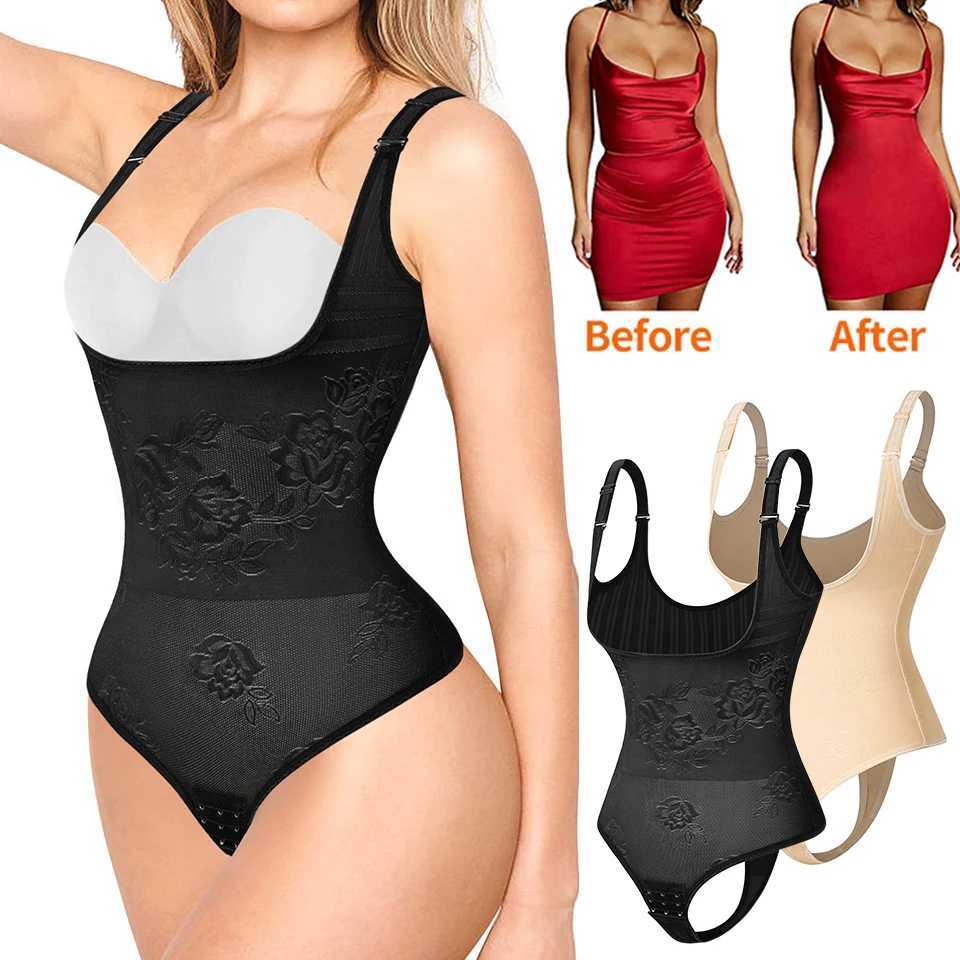Women Shapewear Bodysuit New Tummy Control Shapewear Waist Trainer Thong Body Shaper Colombian Fashion Slimming UnderwearXJ250304