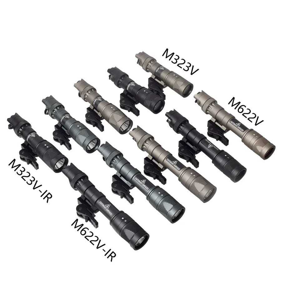 Tactical SF M323V M622V IR QD Mount Weapon Gun Light Momentary Constant Strobe Infrared Airsoft Rif Torch 20mm RailXJ250303
