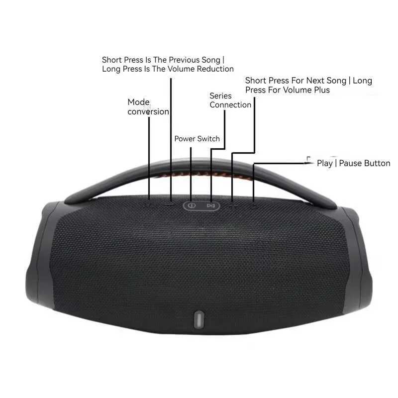 100W High Power Speaker Portable Waterproof RGB Colorful Light Wireless Subwoofer 360 Stereo Surround TWS Boom Box Z250304