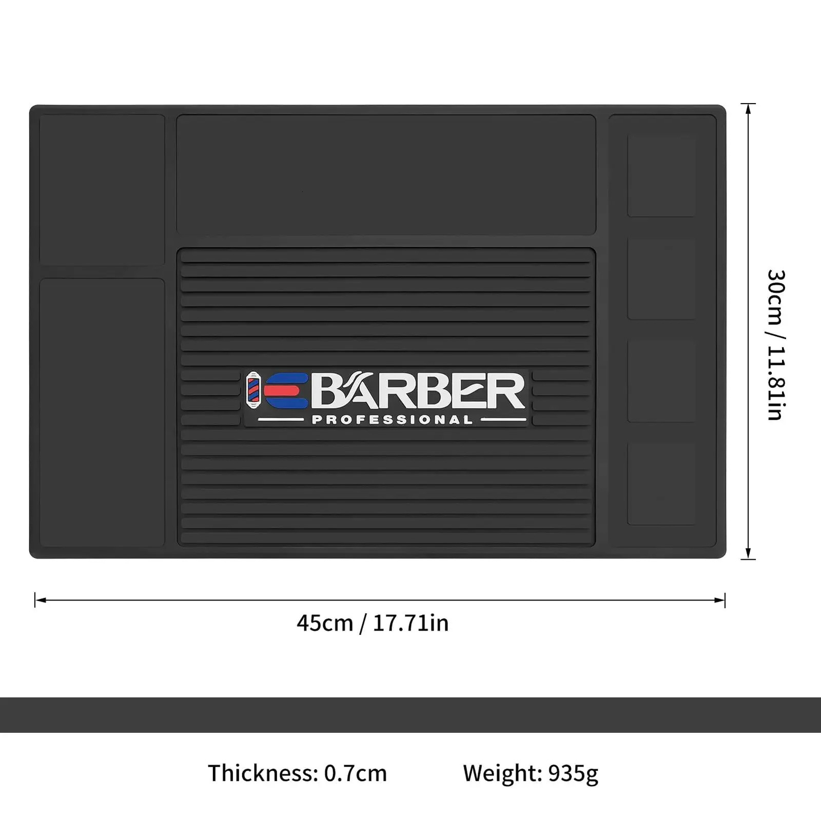 4/6grid Magnetic Anti-skid Pad Clippers Scissors Trimmers Holder Tray Silicone Storage Table Mat Heat Resistant Barber Tools 250304