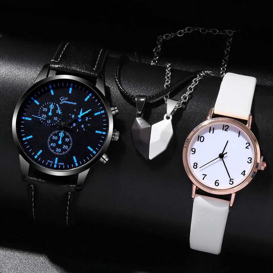 4-piece top-level luxury fashion couple set suitable for mens watches mens dial quartz leather StrXJ250304
