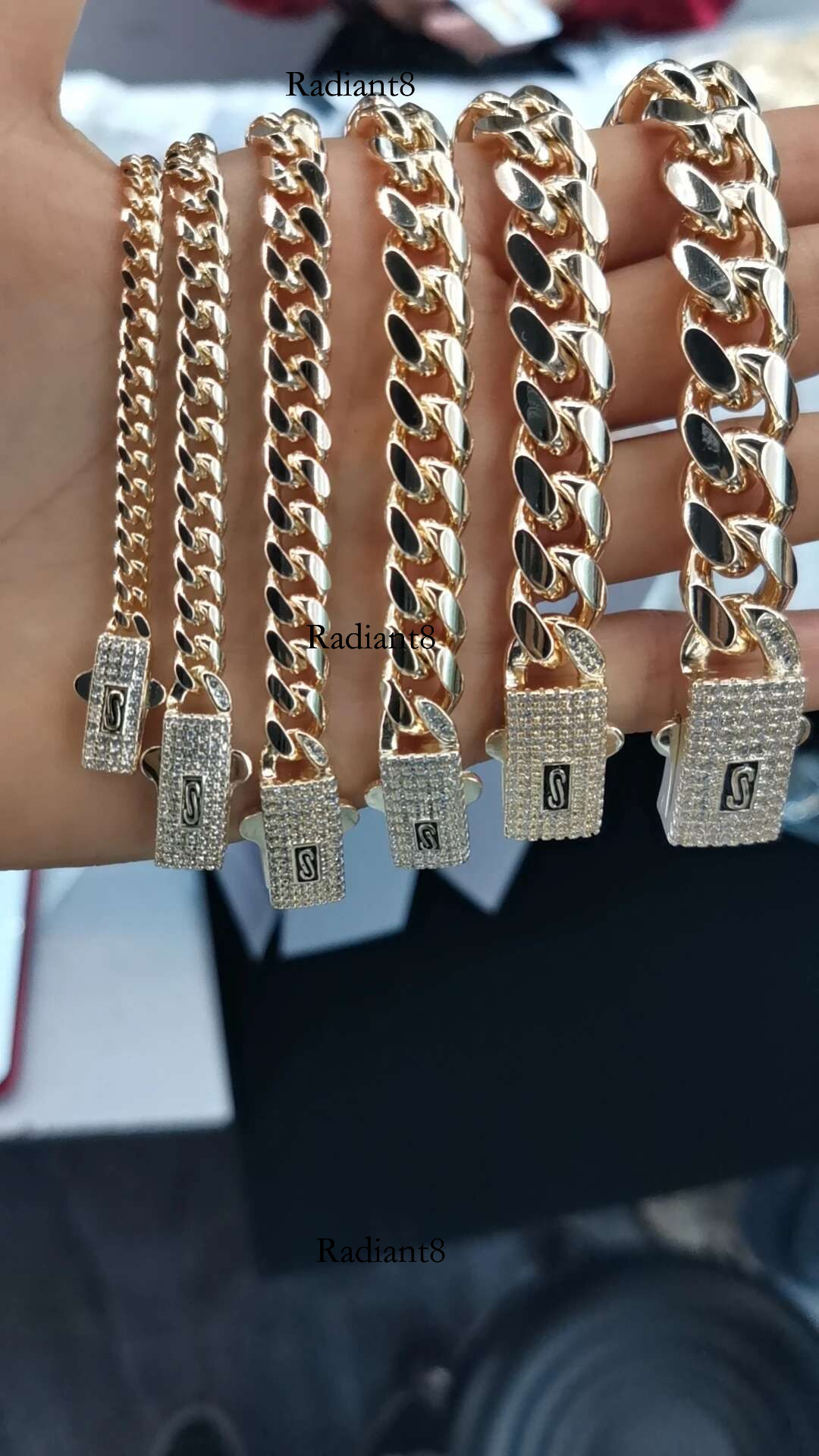 14K Fashion Monaco Chain 4N/6N/8N/10N/12N/14N/16N Trendy hip-hop men and women noble tail party decoration punk chain