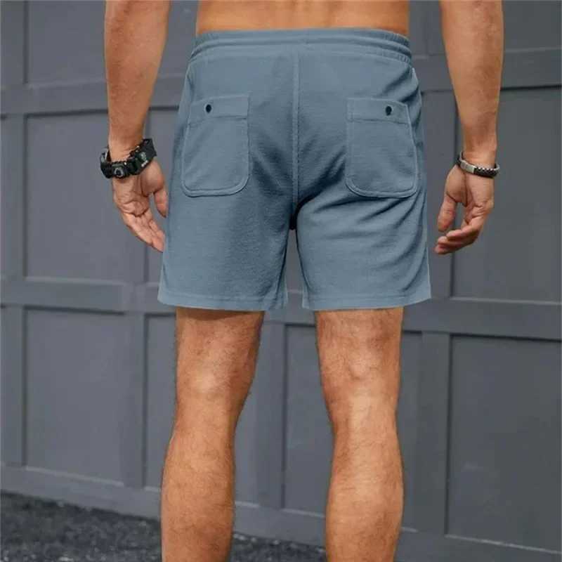 2024 Summer New Solid Color outdoors sport Shorts breathable loose Fitness training short pants Mens sweatpantsT250304