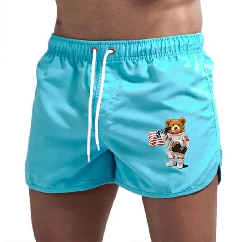 2024 new mens swimming shorts sexy mens beach surfboard summer shorts breathable fast drying sports fashion brand beach shortsT250304