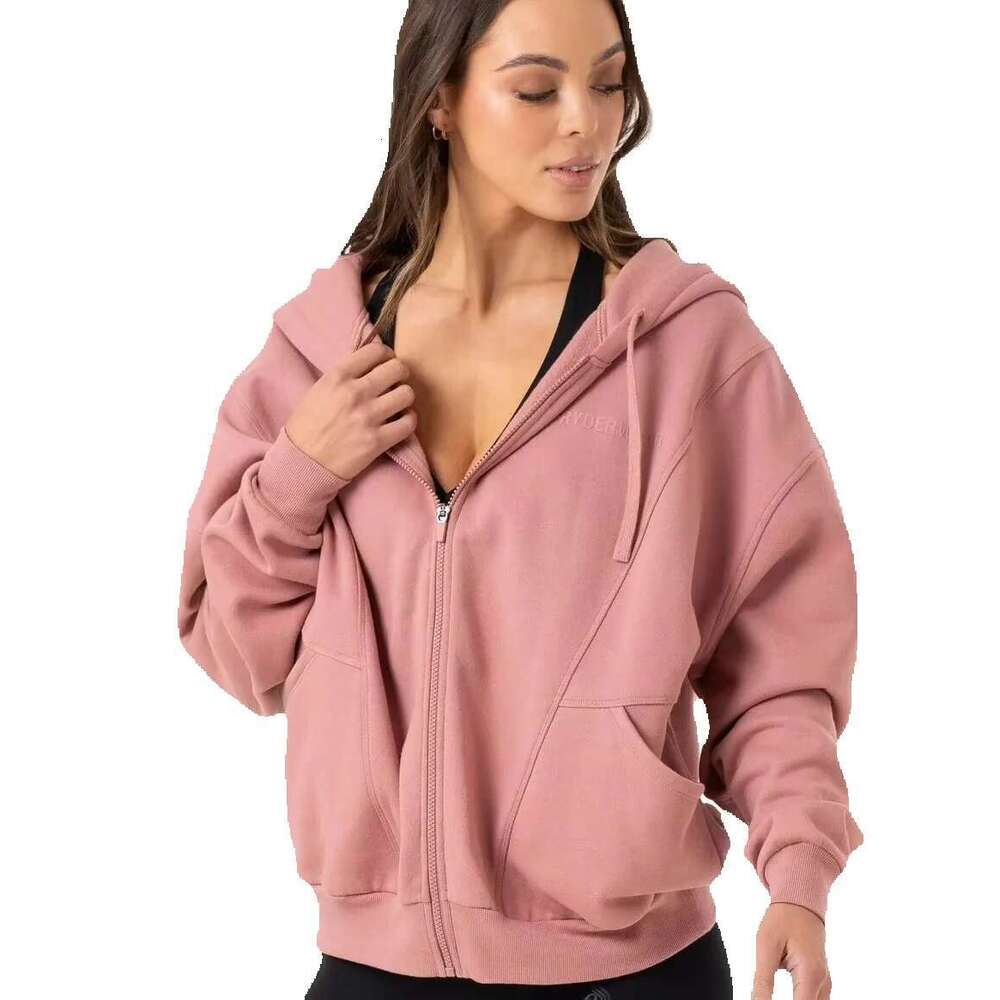 Oversize Women's For Woman Anti-Pilg Anti-Wrinkle Breathable Printed Knitted Zip Up Drop-Shoulder Low MOQ Hoodies
