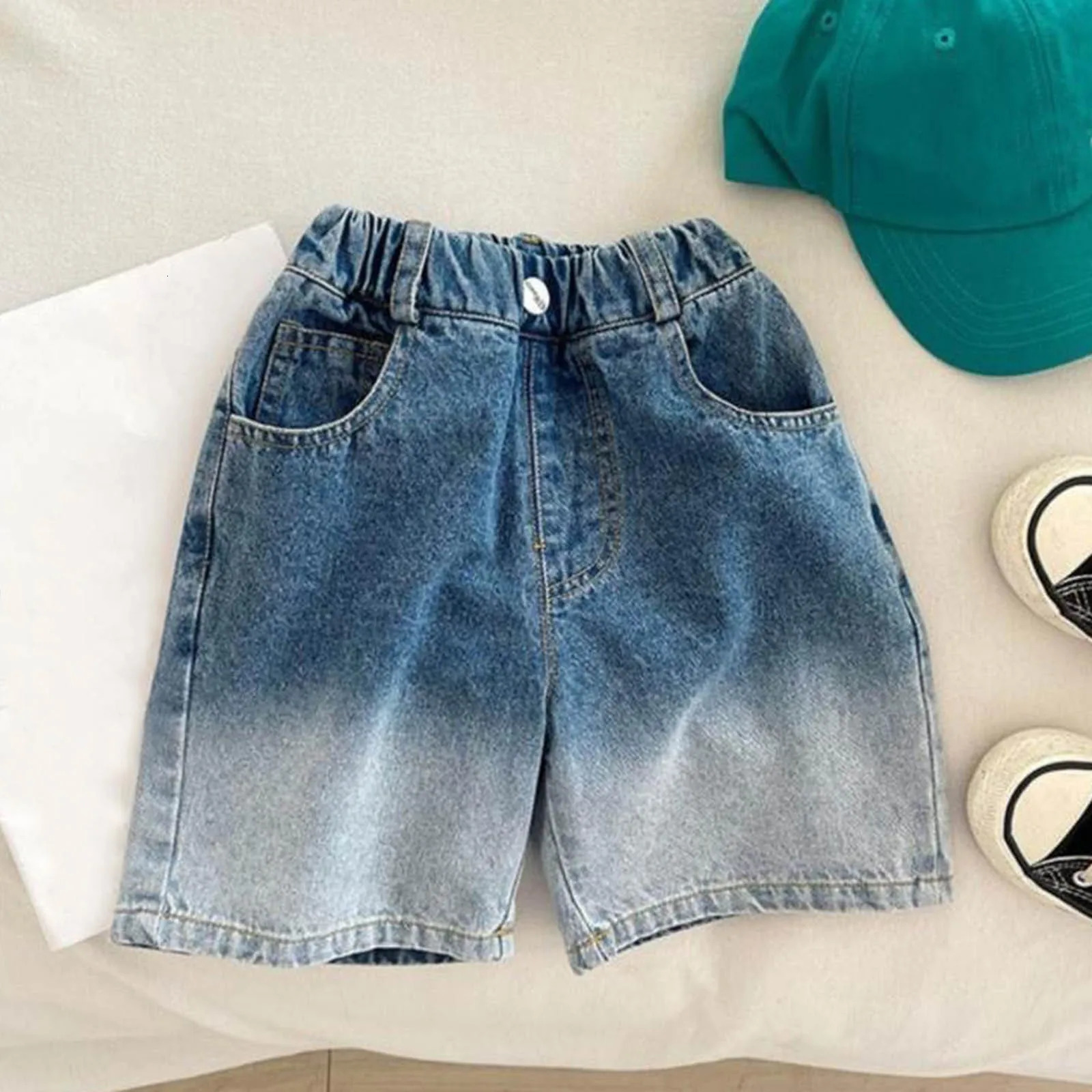Girls In Shorts Boys Denim Straight Jeans Summer Casual With Pocket Baby Boy shorts for boys 250303