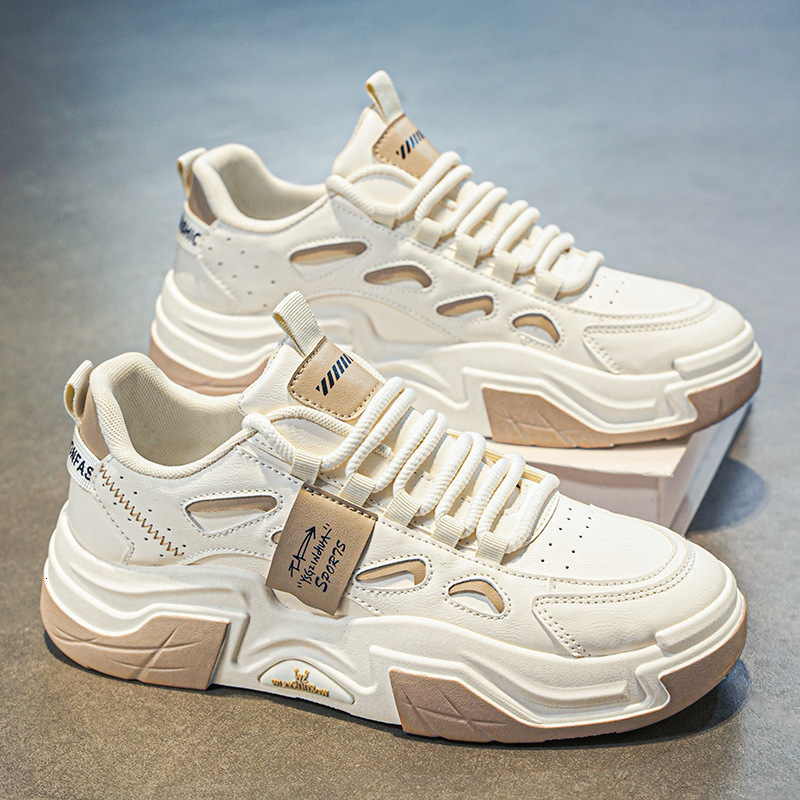 2025 Spring summer New Designer Men s Lace Up Shoes Original Lightweight Breathable White Shoes Multi Functional Thick Soled Sports And Leisure Board 