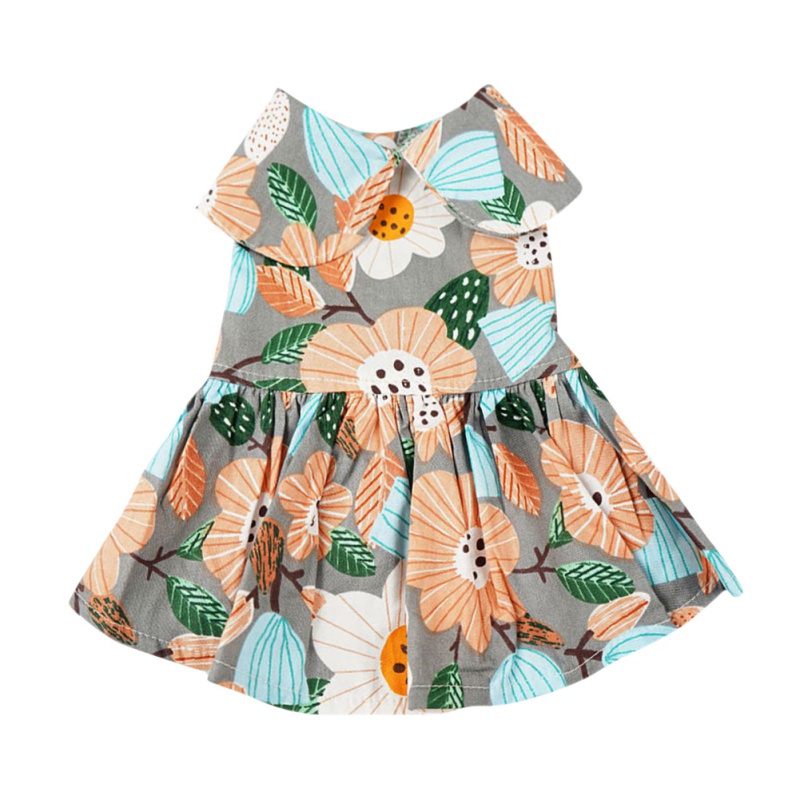 Summer Printed Pet Dog Cotton Dress Princess Skirts Pet Dress For Small Medium Dogs Skirt Dog Wedding Dresses York Clothes