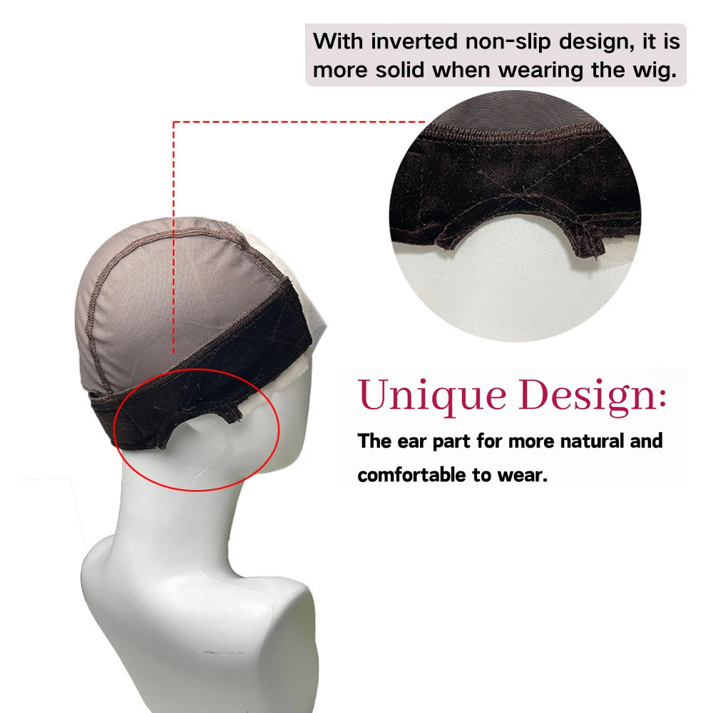 1pcs Lace Wig Grip Cap Women 4x5 Transparent Swiss Lace Front - Non-slip Adjustable Wig Gripper for Keeping Wigs In Place 250228