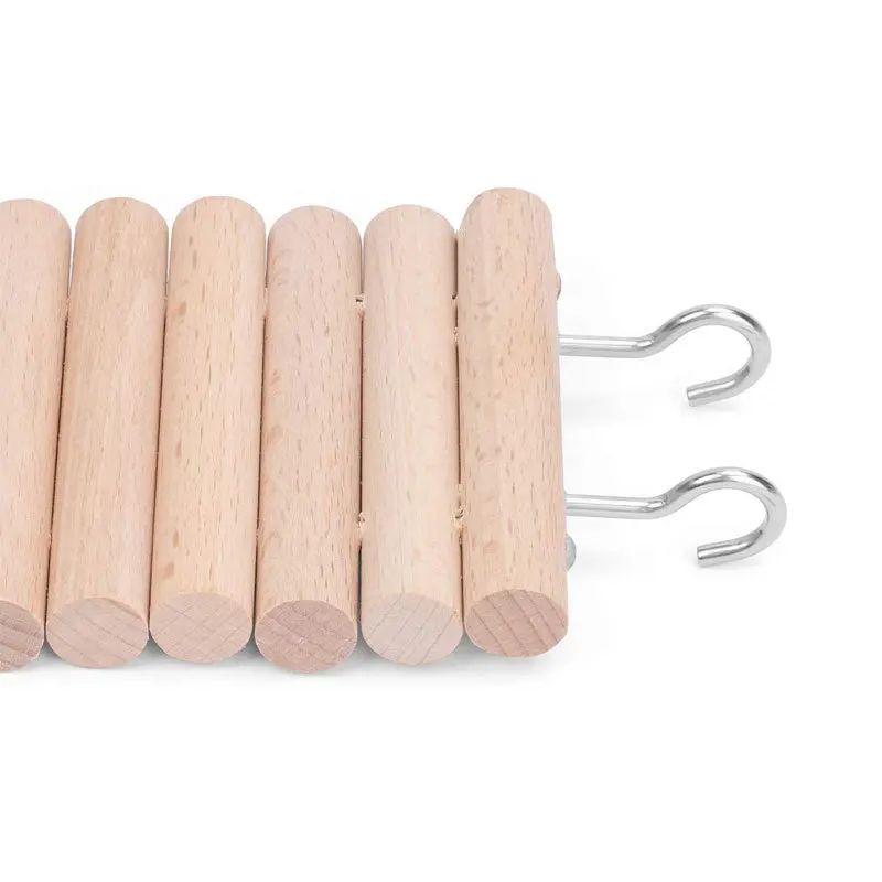 Hamster Ladder Toy Small Pet Wooden Ladder Bridge Toy Bur-free Bite Resistant Natural Wood Hamster Parrot Ladder Toy for Gerbils