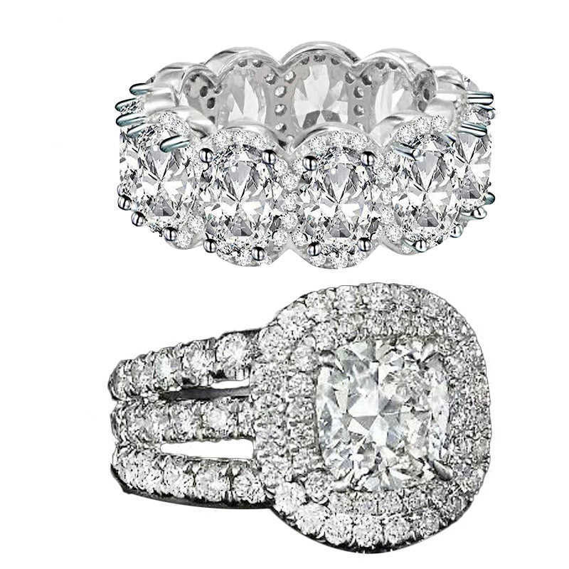 Couple Rings Cai Bao Su Trap Ring Wedding Ring Female Combination Ring High Grade Emerald H25303