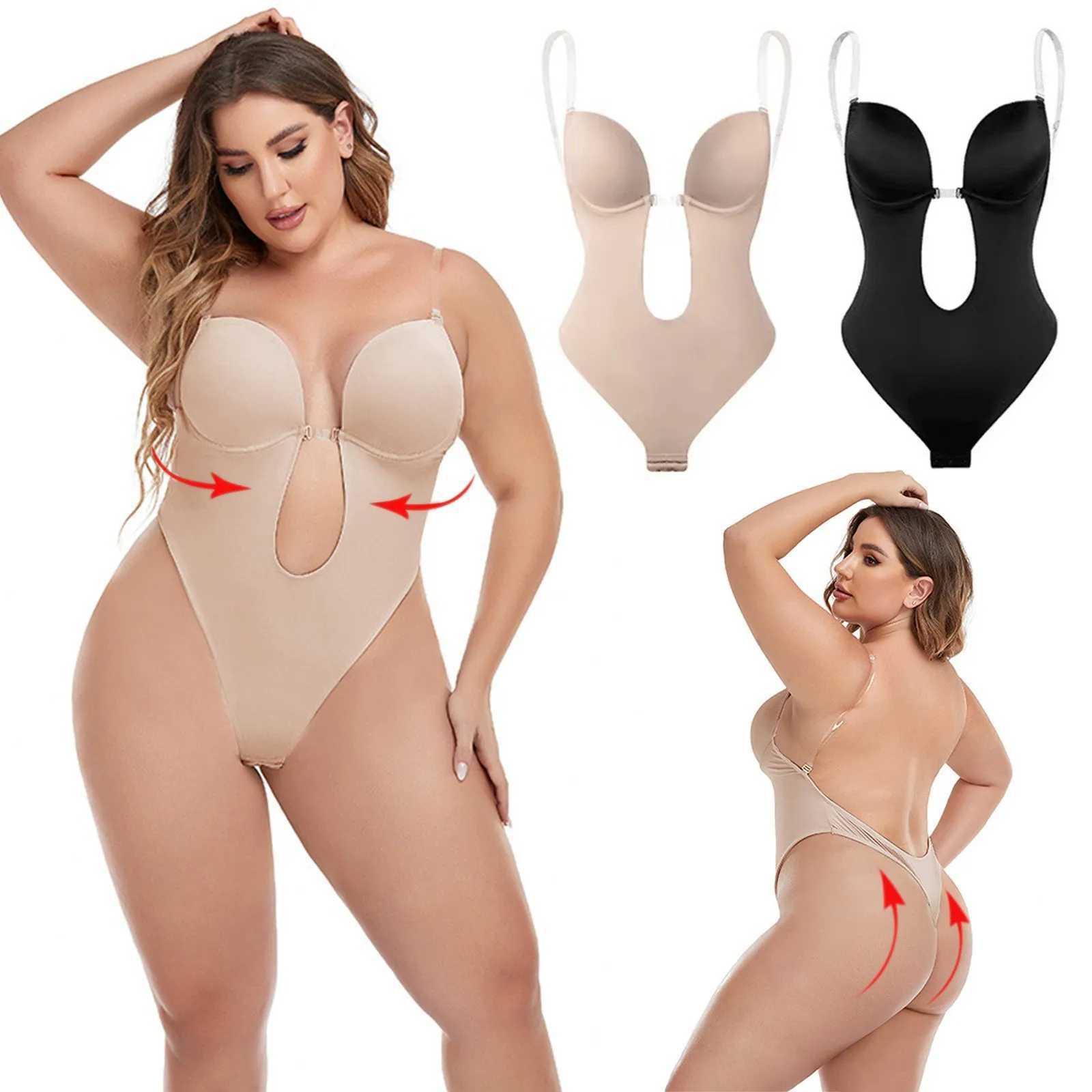Womens full body shaping bra backless tight fitting thong invisible shape abdominal control shape strapless weight loss braXJ250304