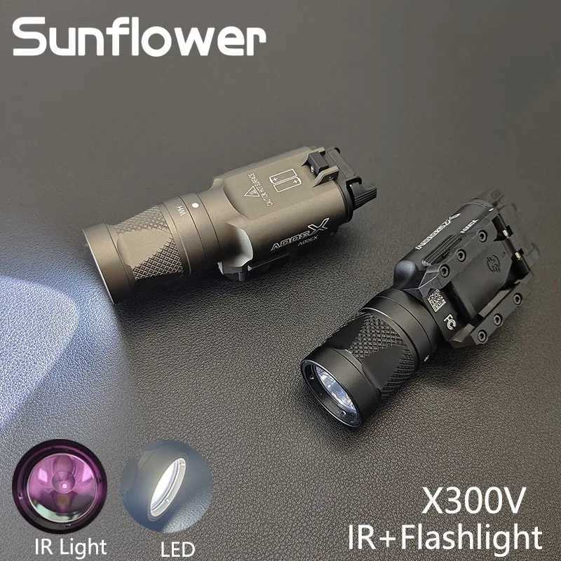 Tactical SF X300 X300V-IR infrared night vision+D white light flash weapon pistol gun light 500 lumens air gun huntingXJ250303