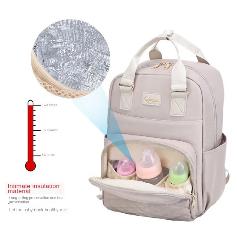 Mommy Diaper Bags with Diaper Pad Nursing Bags Maternity USB Multifunctional Portable Large Baby Stroller Hanging Bag 250304
