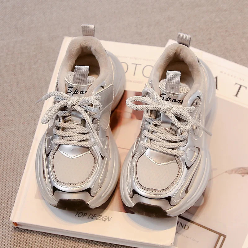 Spring Children Sneakers for Girls Boys Fashion Korean Style Soft Bottom Nonslip Versatile Chic Sports Casual Shoes 250303