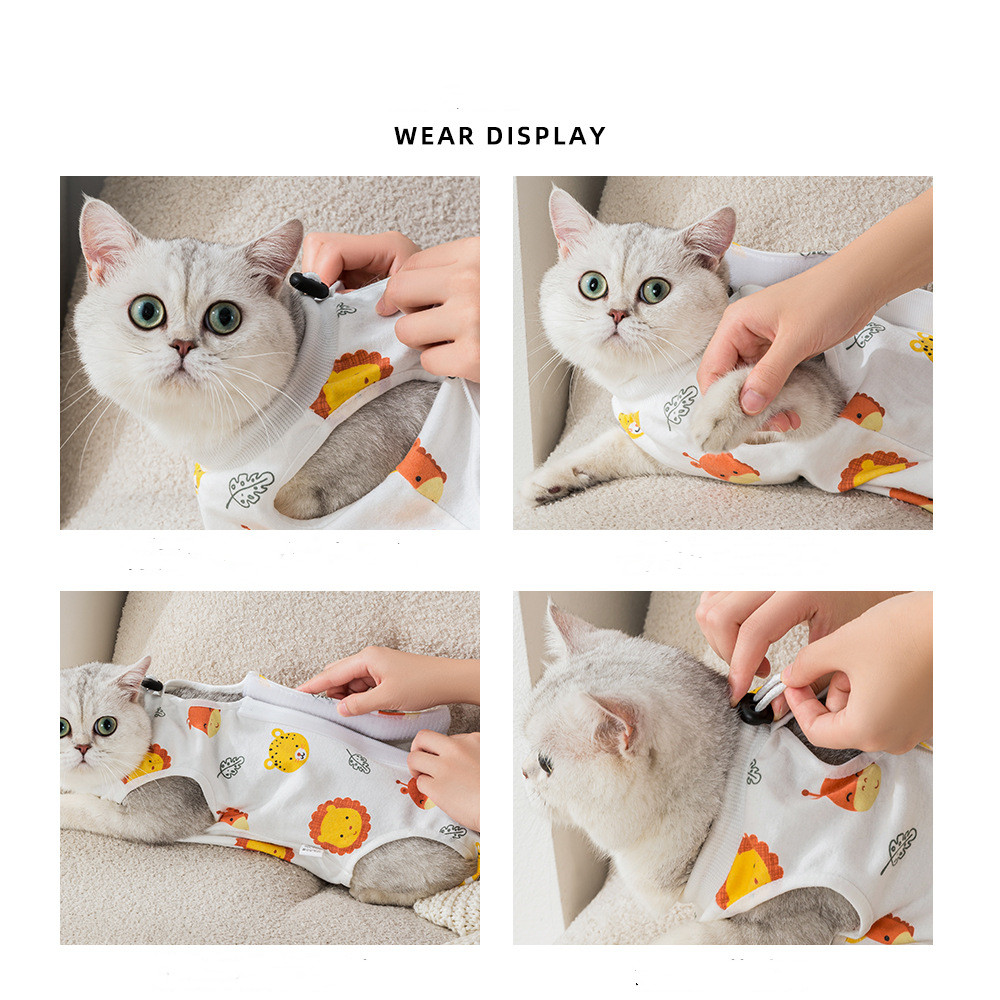 Cat Surgery Recovery Suit for Anti-licking Wounds or Skin Diseases Breathable After Recovery Care Surgery Clothing