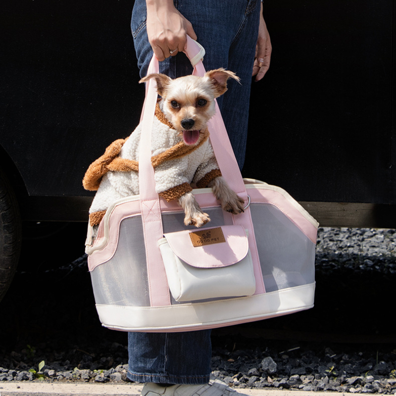 Cat Bag Soft Side Carrying Portable Mini Dog Carrier Bag Outgoing Travel Breathable Pets Handbag Transport Bag
