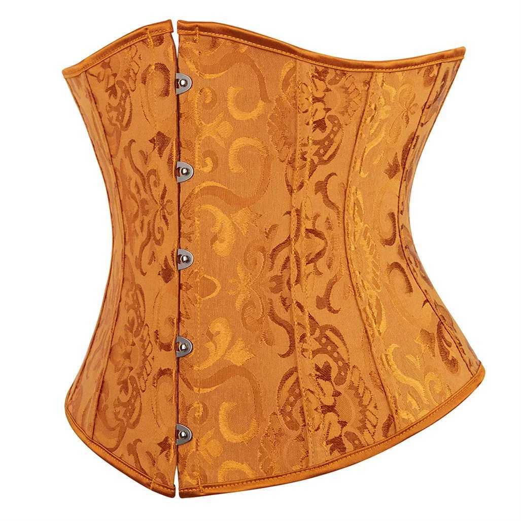 Womens Corset Underbust Floral Gothic Corsets Sexy Jacquard Bustiers Waist Trainer Bustier Woman Carnival Come Plus SizeXJ250304