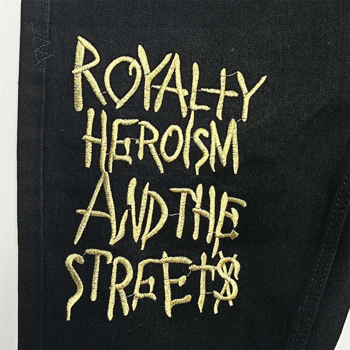 KSUBI Cross Brand Men Fashion High Street Black Letter Embroidery Stretch Skinny Jeans Daily Casual Hip Hop Pencil Pants