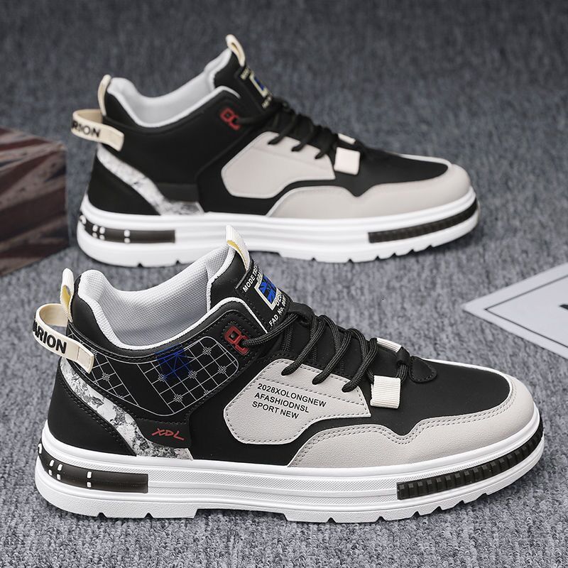 Spring New Breathable High Top Men's Designer Shoes Multifunctional And Fashionable White Board Shoes Thick Soled Sports And Leisure Board Shoes 