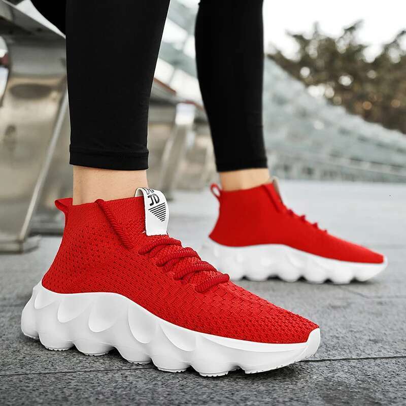 Trainers Breathable Soft Sole Sports Casual Fashion Lace-up Thick-soled Shoes Tenis Mascuo Mens White Sneakers