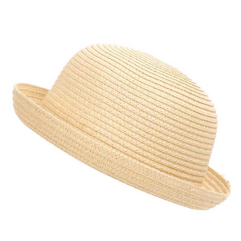 Two Design Children Str Per Sun Hat Cute Ears 2-5 Years Boys Girls Summer Plain Beach Hat Brown Khaki Ivory Orange YellowXJ250304