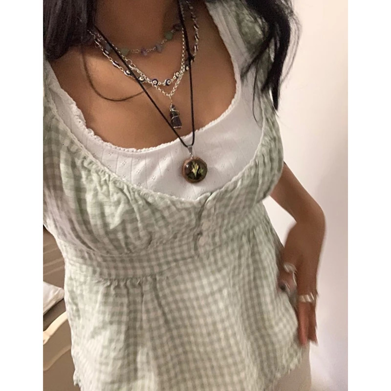 Xingqing Ruffle Top Buttons y2k Kawaii Women Crop Tops Cute E-girl Short Sleeve Tshirt Sweet Fairy Core Clothes Summer Vest 250228