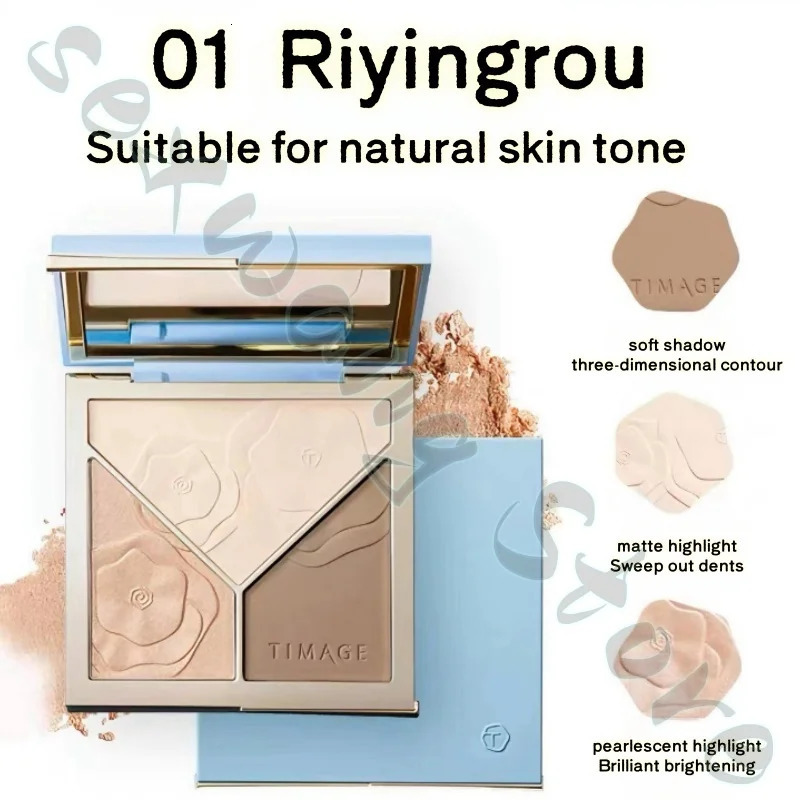 TIMAGE Contouring Palette 2.0 TIMAGE Three-Color Contouring and Highlighting All-in-one Palette for Three-dimensional Face 250227