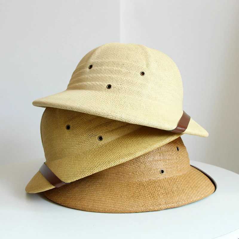 New Fashion Vietnam War Army Hat Boy Girl British Explorer Str Helmet Summer Boater Bucket Sun Hats Unisex Jungle Miners CXJ250304