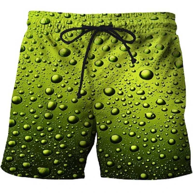 Men Beach Shorts 3D Beer Theme Printed Men Women Summer Fashion Fresh Casual Vacation Beachwear Fitness Sports Quick Dry ShortsT250304