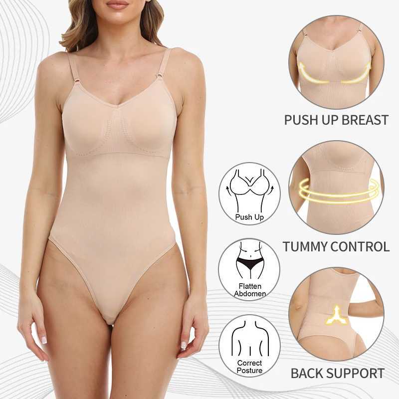 New Thongs Bodysuit Women Shapewear Tummy Control Butt Lifter Body Shaper Smooth Invisible Under Dress Slimming UnderwearXJ250304