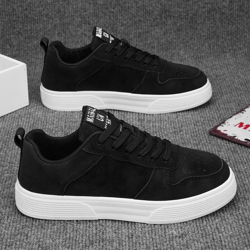 Big Size Mens Shoes Fashion Suede Casual Shoes Trend Skateboard Shoes for Men Vulcanzed Shoe Platform Sneakers Tenis Masculino 250228