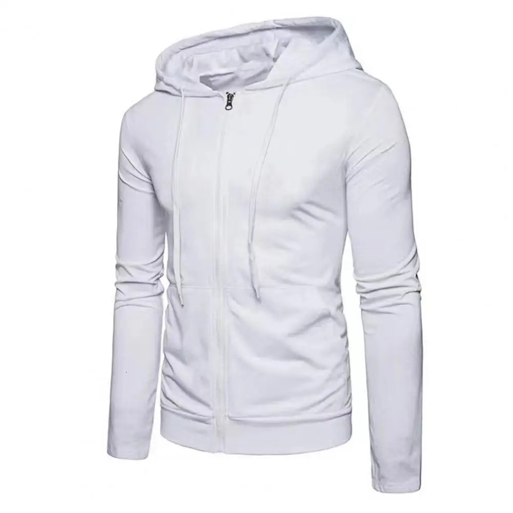 Autumn mens sportswear long sleeved jacket hooded sweatshirt zipper clre 250304