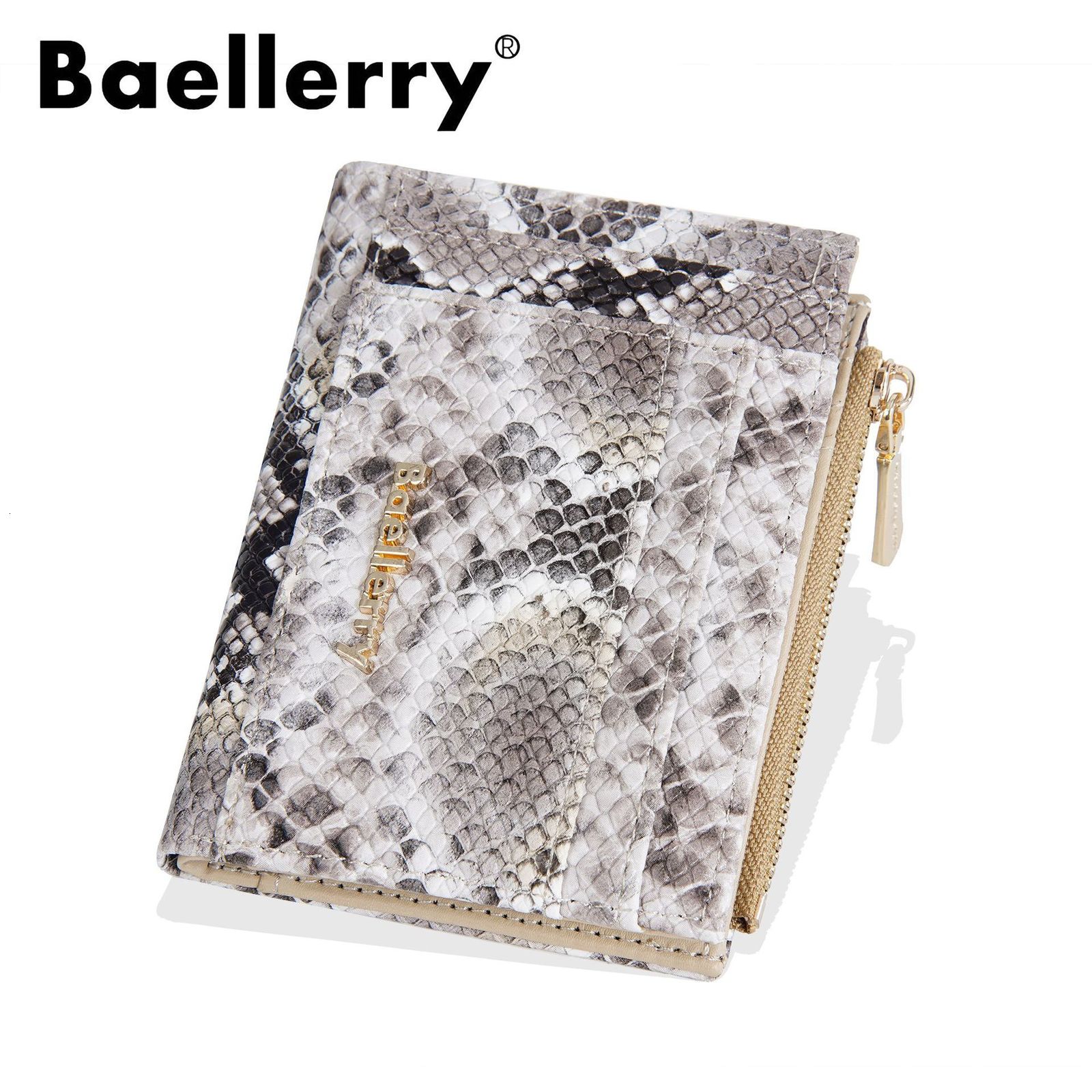 Baellerry Wallet Womens Fashion Serpentine Short Style Multi Card Zipper Premium Zero Wallet 250304