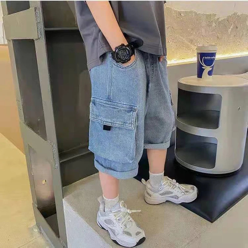 IENENS Kids Baby Boys Summer Denim Clothing Shorts Pants Jeans Children Casual Short Trousers Infant Bottoms 4-13 Years 250304