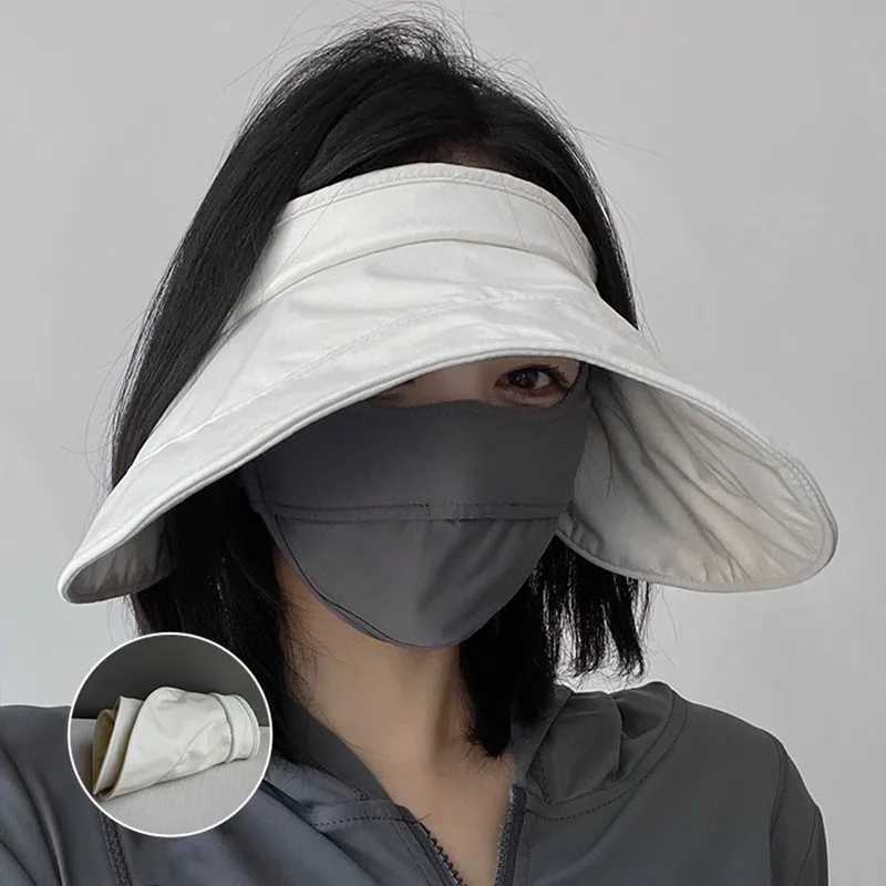 RICYGVM Summer Empty Top Sun Hat for Women Outdoor Ultraviolet Protection Visors Korean Fashion Foldable Large Brim Duckbill CXJ250304